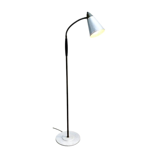 Mid Century 1950s/60s Brass And Aluminium Floor Lamp