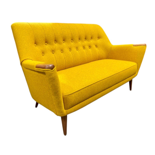 MID CENTURY 2 seater 1965 ‘Modern Lounge’ settee, newly upholstered.