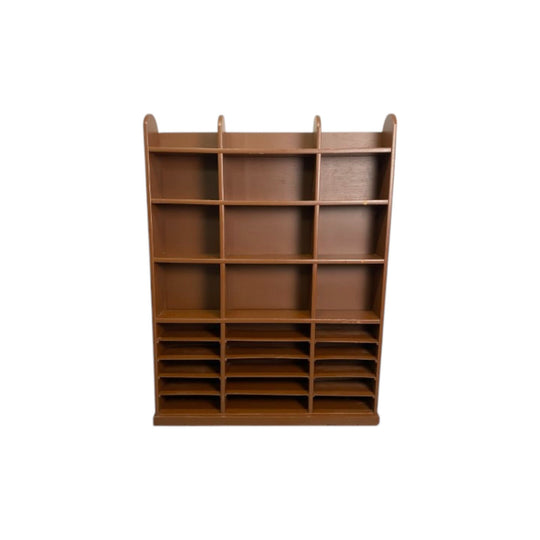 Mid-Century Bookcase with Pigeon Hole Storage