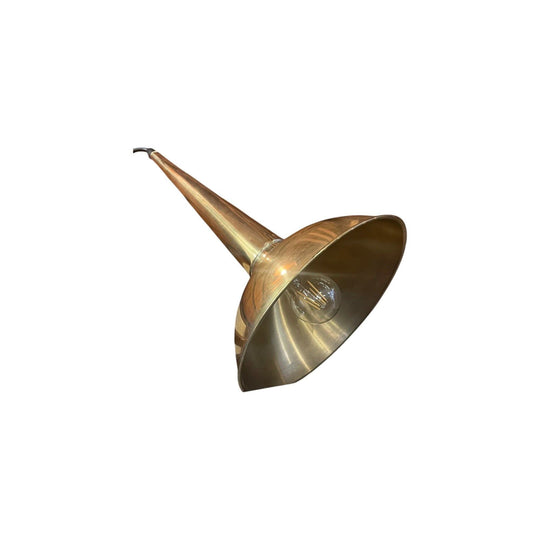 Mid-Century - Brass Cone Pendant