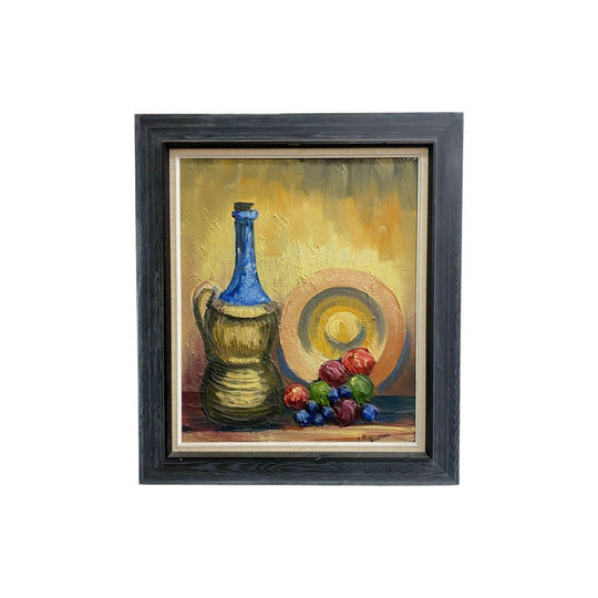 Mid Century Danish Still Life Oil Painting