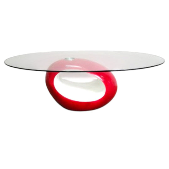 Mid Century Designer Red Coffee Table