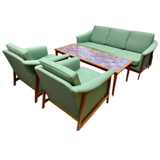 Mid century ‘Folke Ohlsson’ for Dux,  3 piece sofa set - newly upholstered