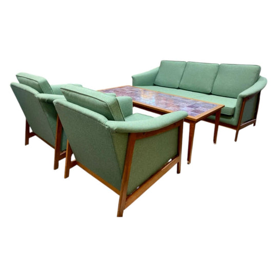 Mid century ‘Folke Ohlsson’ for Dux,  3 piece sofa set - newly upholstered