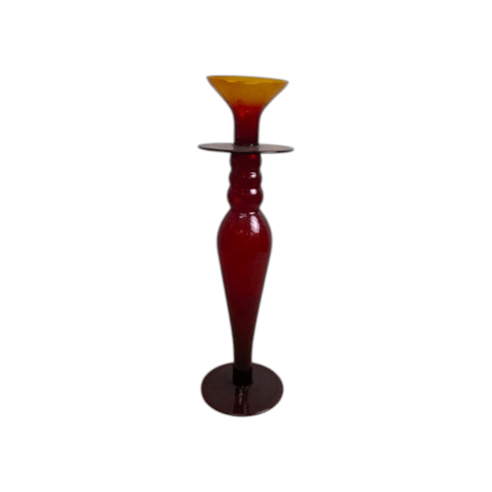 Mid-Century Glass Candle Holder