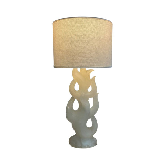 Mid Century Italian Maurizio Tempestini 1950s Carved Alabaster Sculptural Table Lamp Base