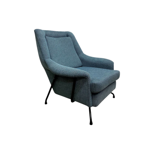 Mid Century Metal Atomic Leg Lounge Chair Armchair C1950's