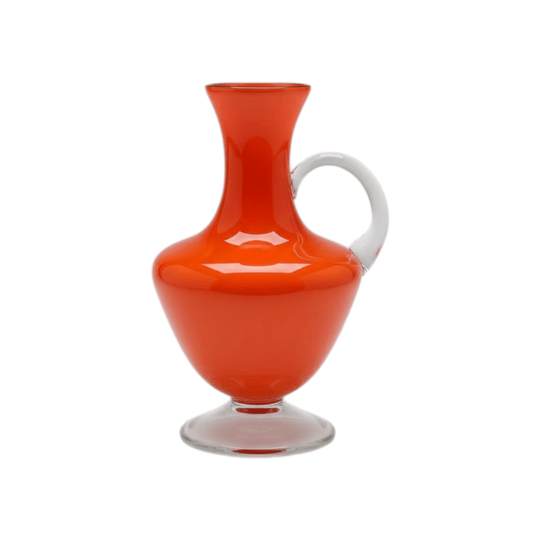 Mid-Century Modern Italian Empoli Cased Glass Pitcher