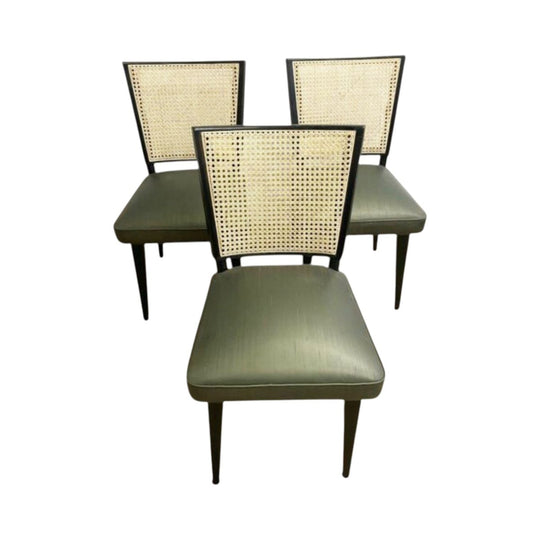 Mid Century Modern Rattan Back Chairs - Price Per Chair