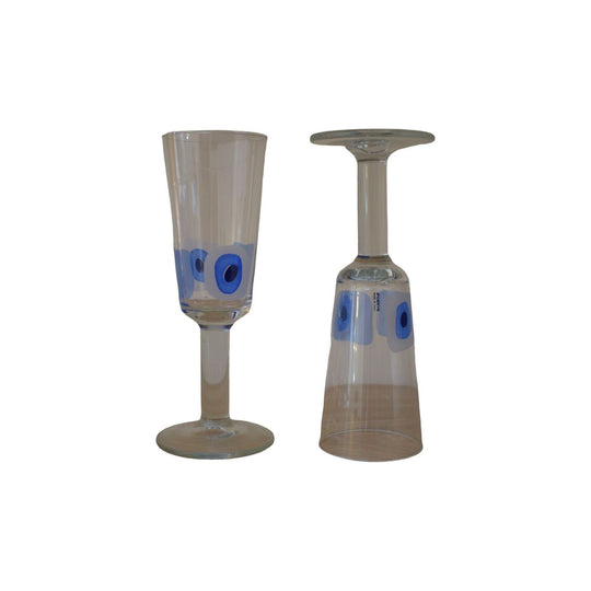 Mid Century Modern Wine Glass. Made in Italy by CERVE. set of 2