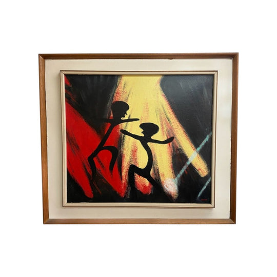 Mid Century Painting Of Dancers Signed Jennings*