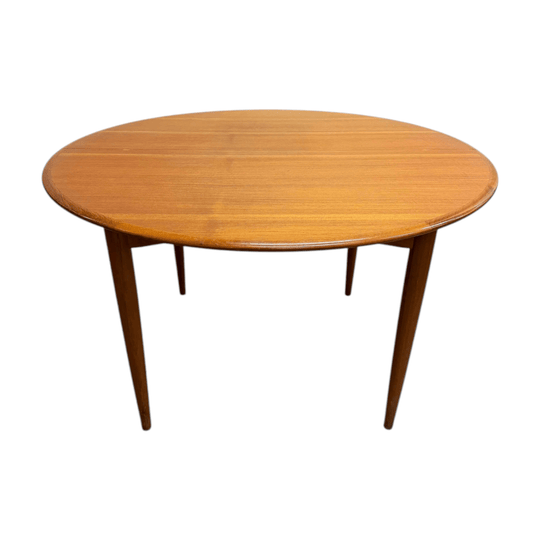 Mid Century Parker Teak Round Extension Dining Table*