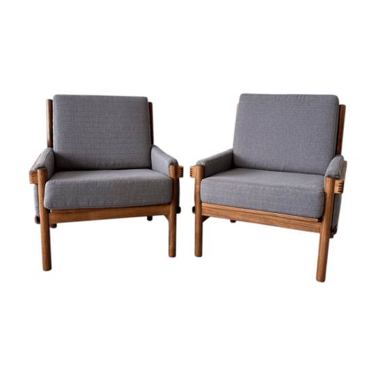 Mid-Century "Rifka" Armchair Duo