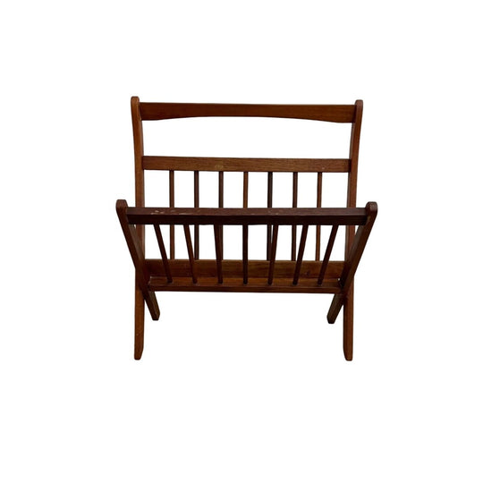 Mid Century Teak Folding Magazine Rack*