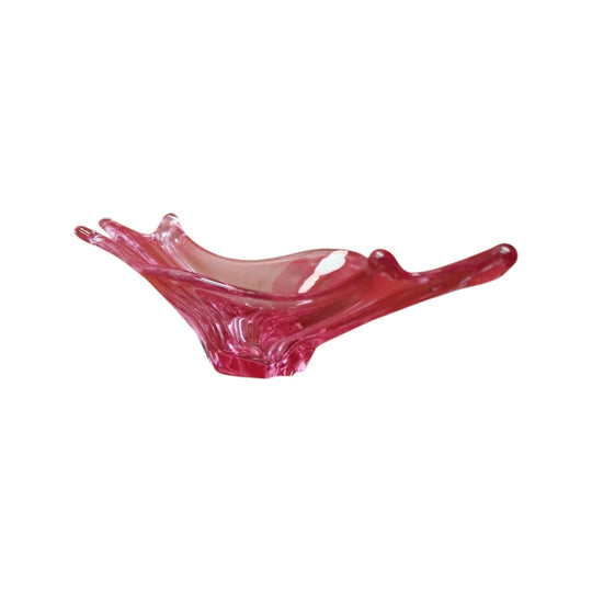 Mid-Century Val St Lambert "Splash" Vase - Art Glass Vase in Purple Tones.