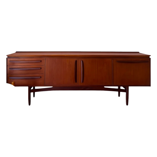 Mid Century Vintage Teak Sideboard Buffet By UK Maker William Lawrence