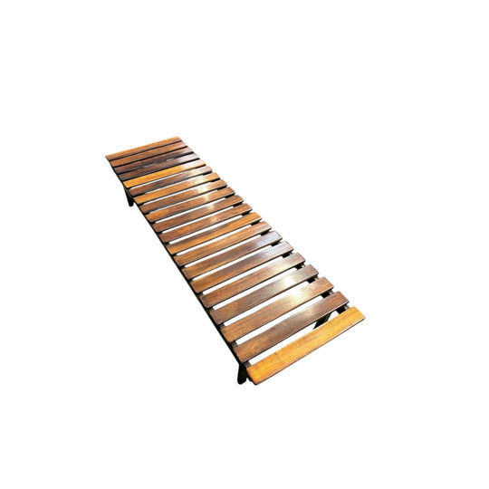 Midcentury Brazilian Rosewood Slatted Bench. Brazil. Eternity Design Collections