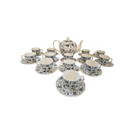 Ming Tree Blue Double Phoenix backstamp 27 pieces Tea Set by Nikko