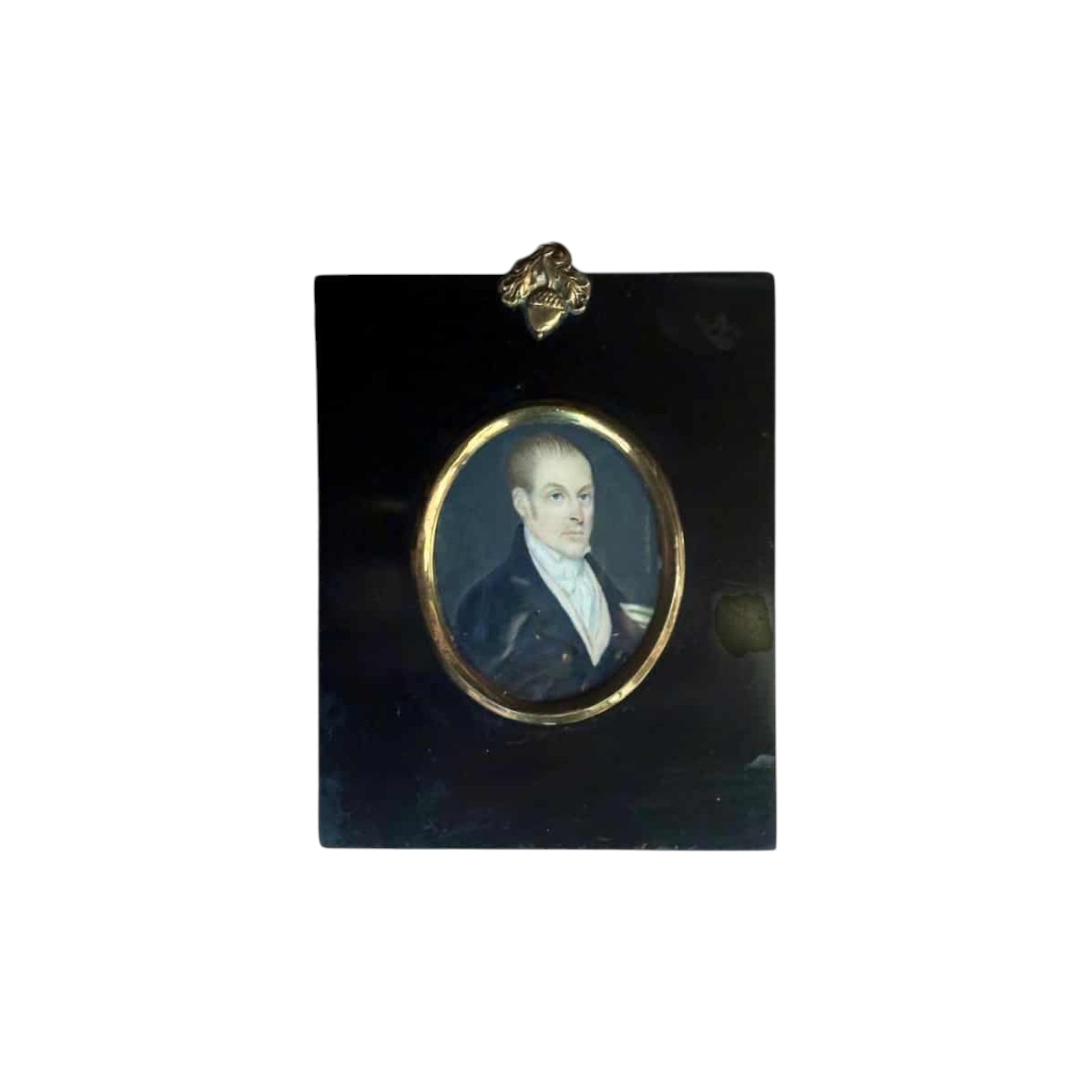 Miniature ivory portrait of gentleman c.1810 | Bazaa | Designer, Vintage and Antique Furniture