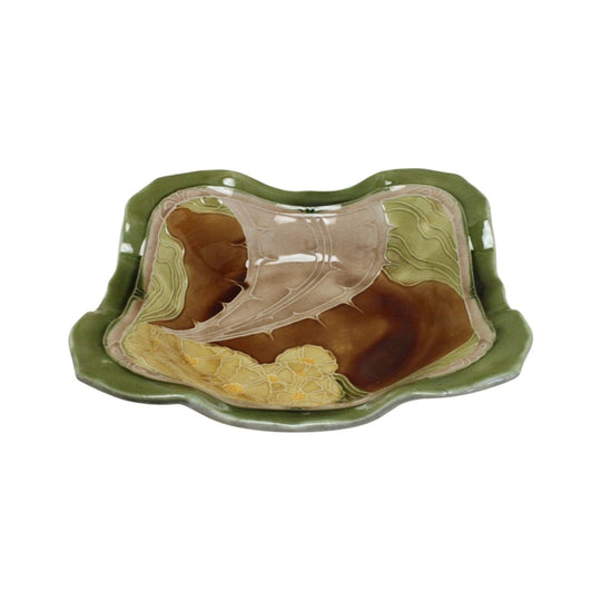 Minton majolica "Secessionist" ware bowl Hydrangea pattern