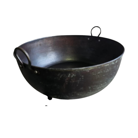 Vintage Hand‑Hammered Copper Dish B, Indonesia – 45 cm
