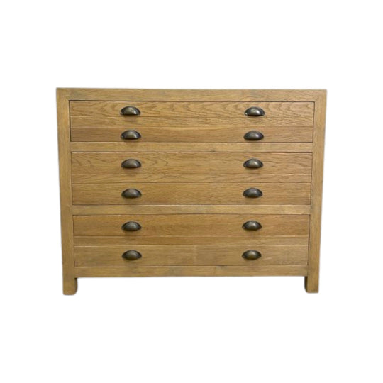 Modern Design Oak Drawers with Pull Handles