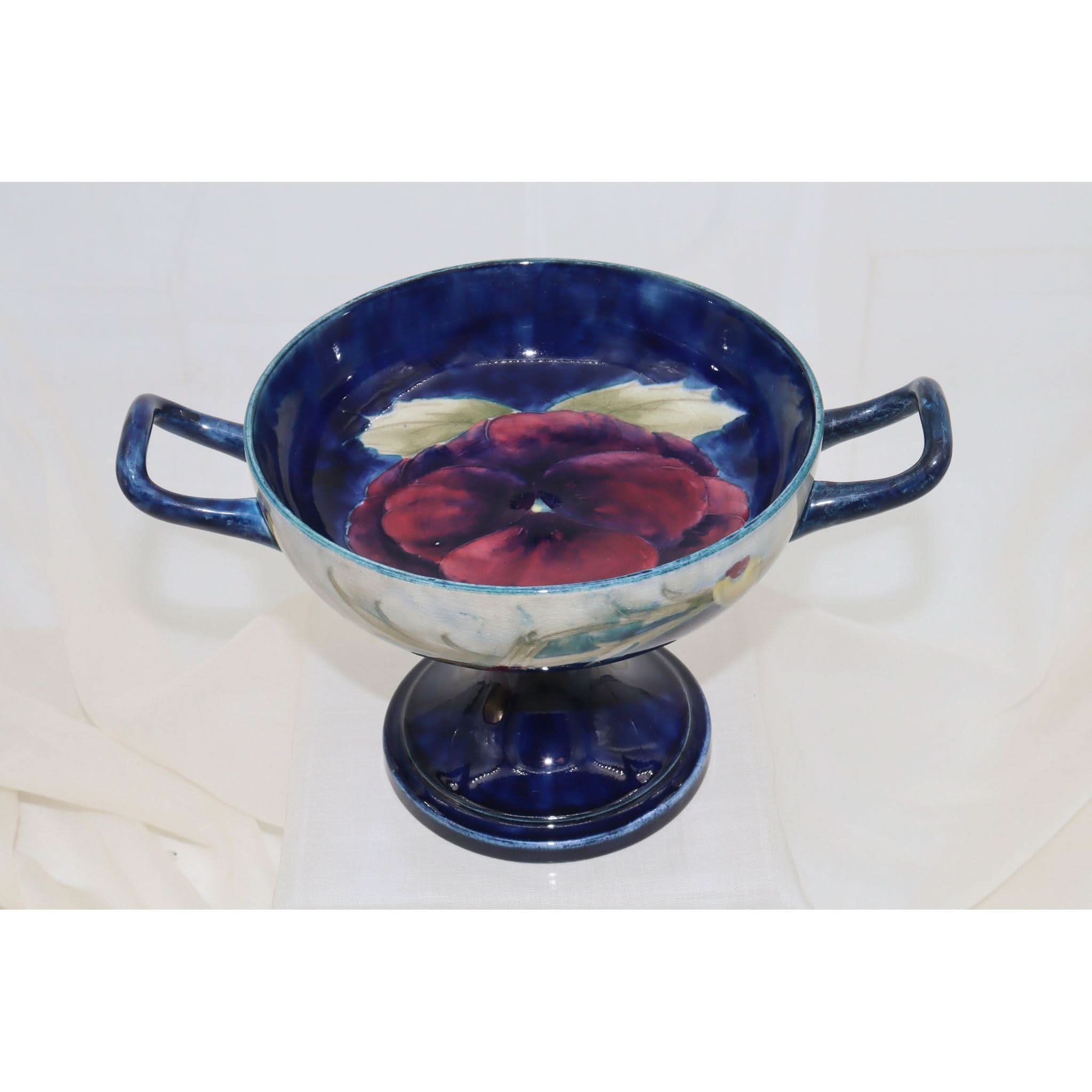 Moorcroft Pansy comport | Bazaa | Designer, Vintage and Antique Furniture