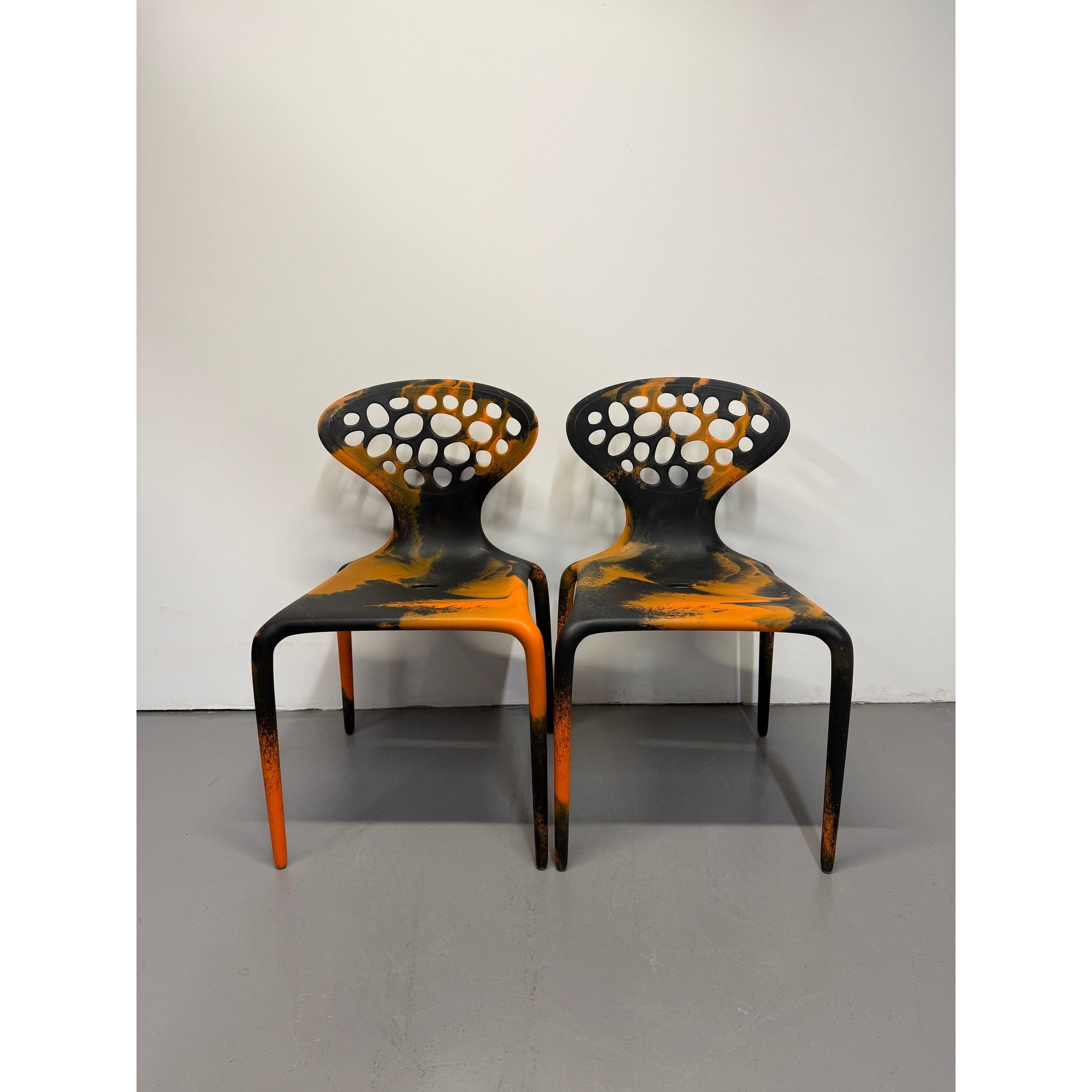 Moroso Supernatural Chair by Ross Lovegrove – Bi - Colour Black/Orange (2005) | Bazaa | Designer, Vintage and Antique Furniture