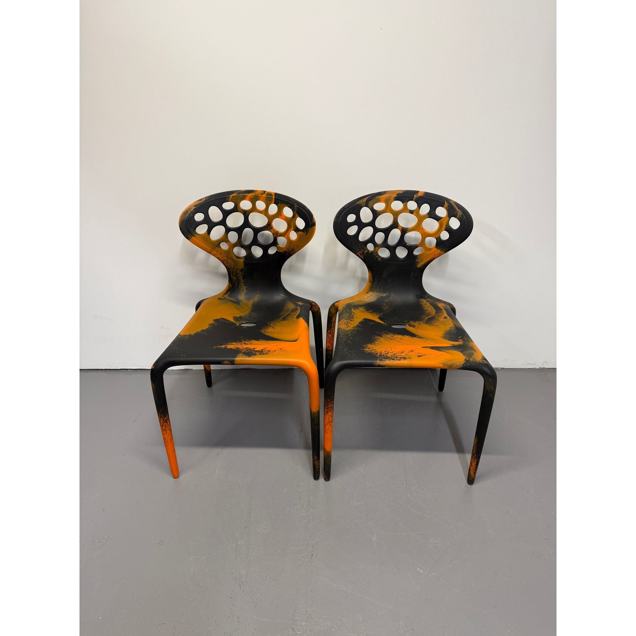 Moroso Supernatural Chair by Ross Lovegrove – Bi - Colour Black/Orange (2005) | Bazaa | Designer, Vintage and Antique Furniture