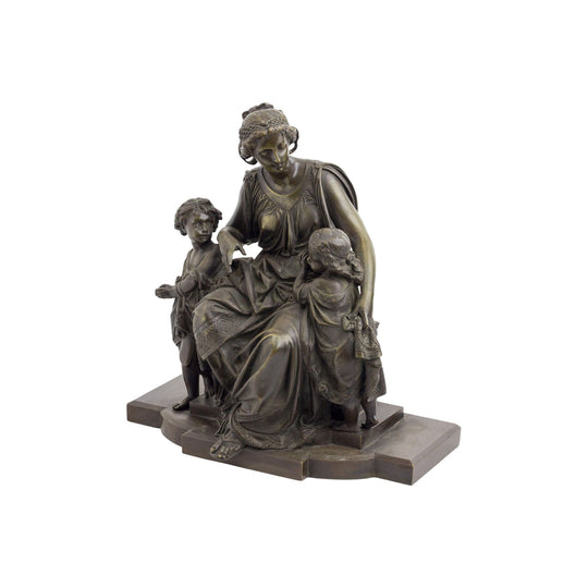 Mother and Children Bronze by Albert-Ernest Carrier-Belleuse