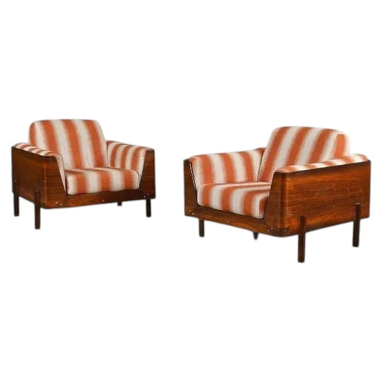 Moveis Bertomeu & CIA Club Chairs, 1960's Brazil.