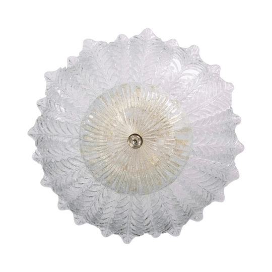 Murano Clear Leaf Ceiling Pendant