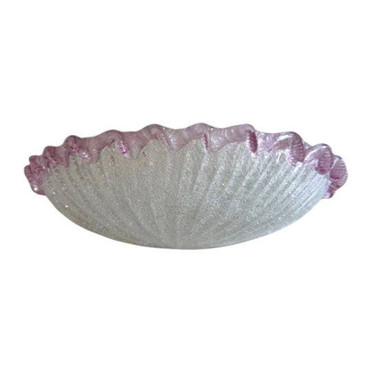 Murano Pink and Clear Wall Sconce