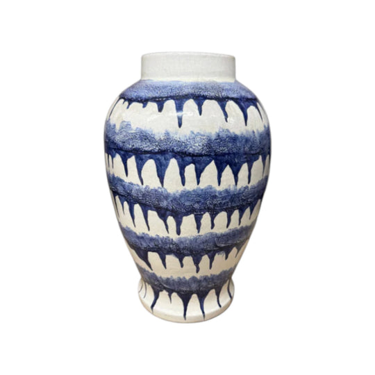 Hand-Painted Blue Vase