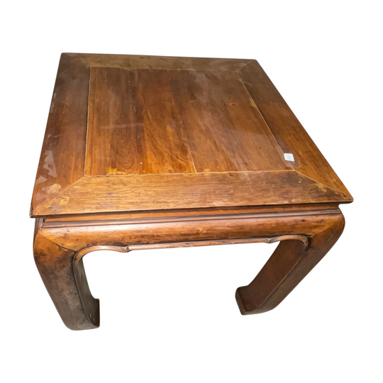 760: Chinese Ming Style wood Square Coffee Table Horse Hoof Feet