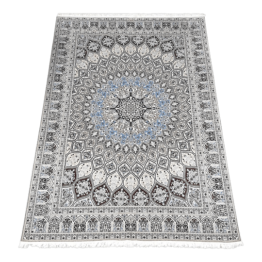 Nain Persian signed silk and wool carpet 208 x 300cm