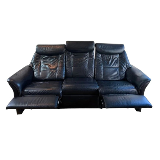 Narvik 3-Seater Electric Reclining Sofa Black