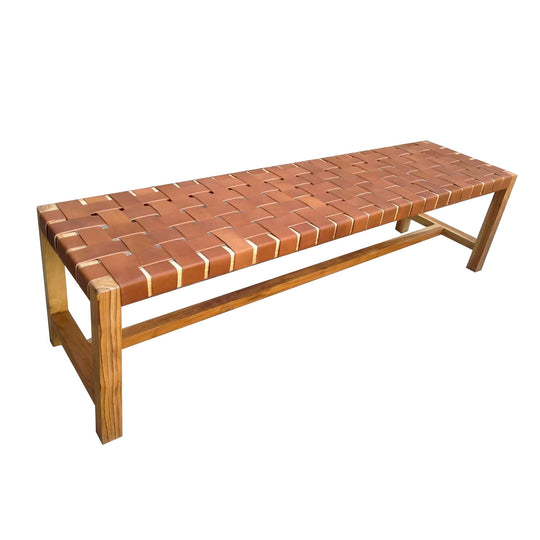 Newport Leather Bench Seat | Tan