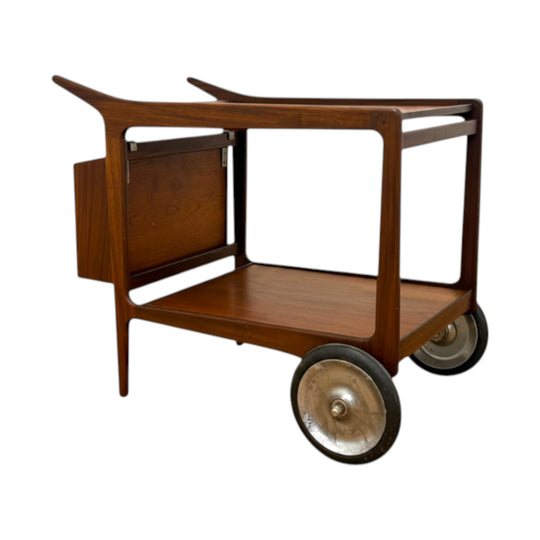 Mid-Century Younger Drinks Trolley – Sculptural Teak Form