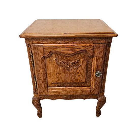French Oak Louis XV Style Single Bedside