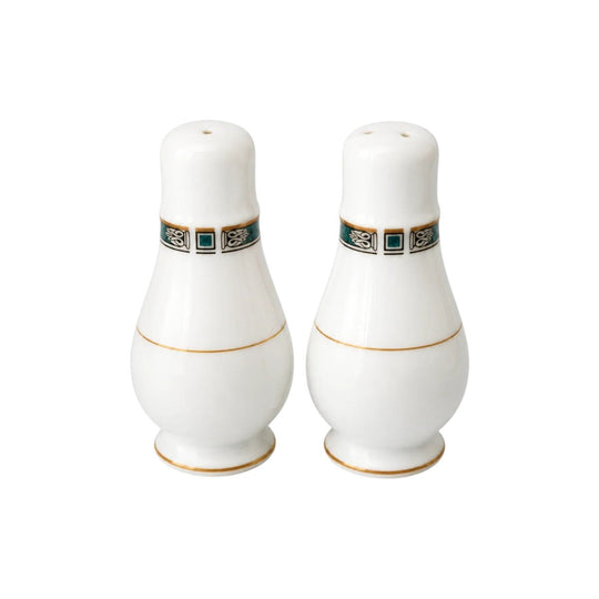 Noritake Legendary Green Salt & Pepper Shakers
