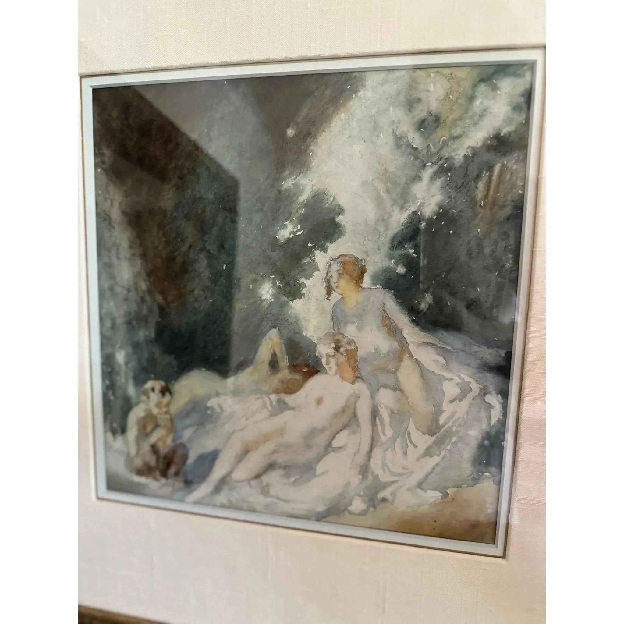 Norman Lindsay Painting (pre sketch) original | Bazaa | Designer, Vintage and Antique Furniture