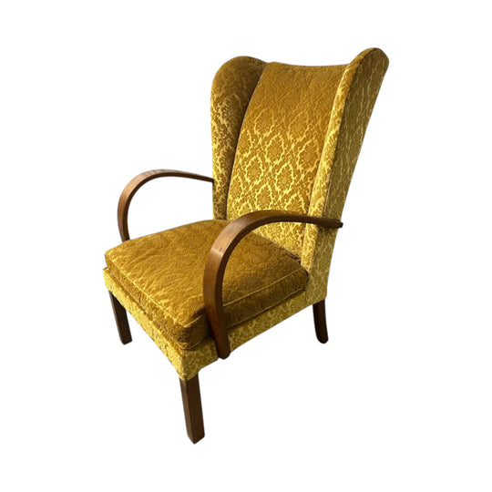 Parker Knoll Model 166 Wingback Chair, High Wycombe (2 October 1956), Original Upholstery