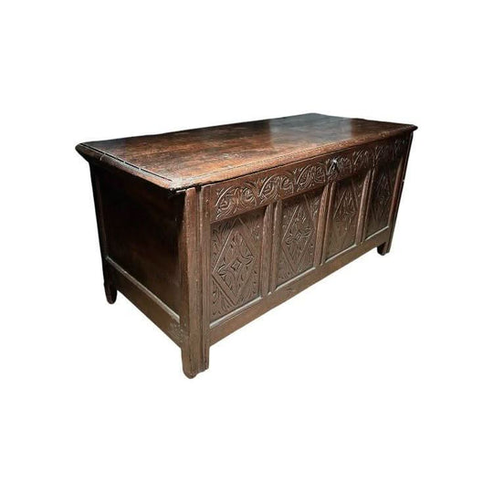 Oak coffer with arcaded front, c. 1700