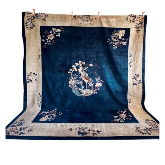 Odessa Chinese Art Deco Rug, Hand-Knotted Wool, China, Early to Mid 20th Century, 340 × 310 cm