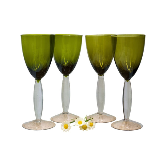 Olive Green Wine Glasses