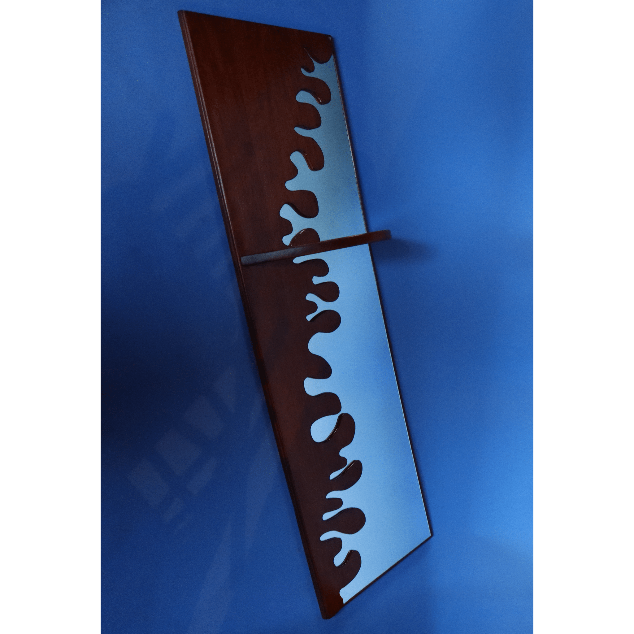 Ondulé Teak Floor Length Mirror | Bazaa | Designer, Vintage and Antique Furniture