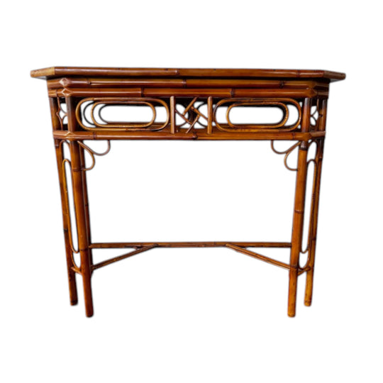Brighton Style Burnt Bamboo Console Table