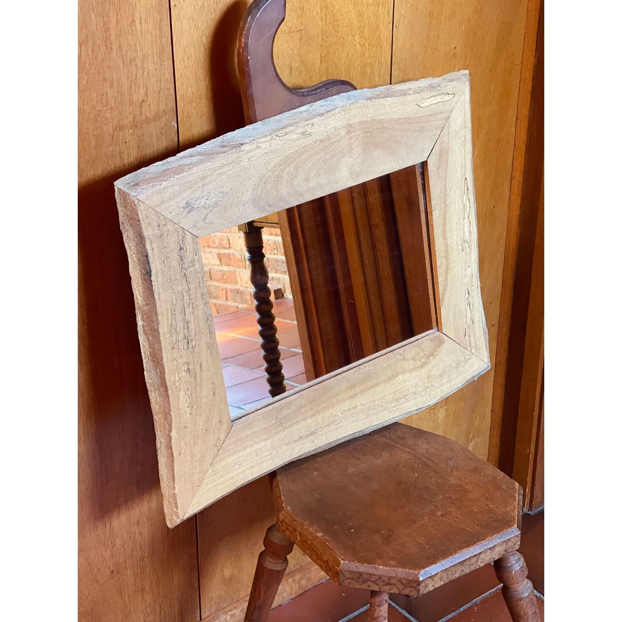 organic timber framed mirror | Bazaa | Designer, Vintage and Antique Furniture
