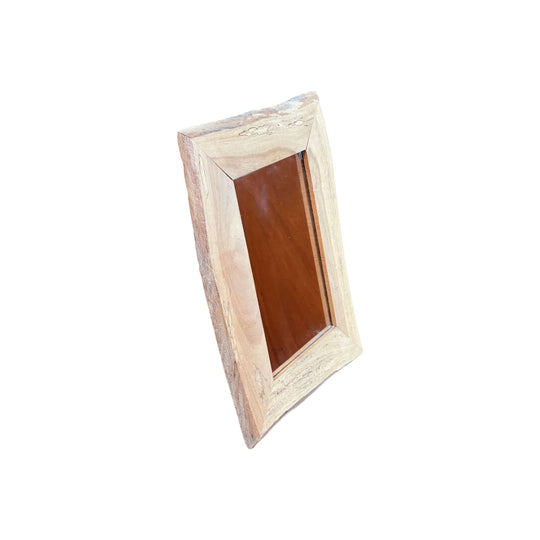 organic timber framed mirror